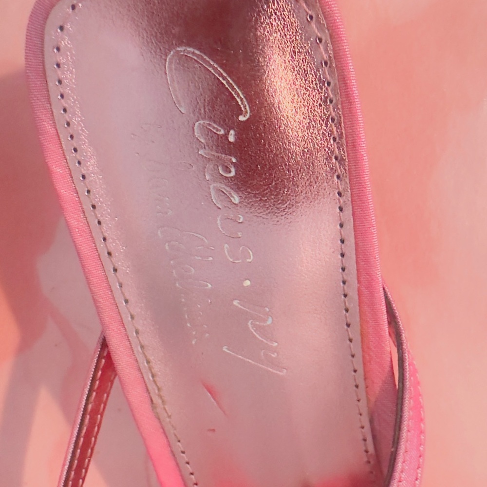 Circus by Sam Edelman Hot Pink Bow Slide Heels - Picture 7 of 7
